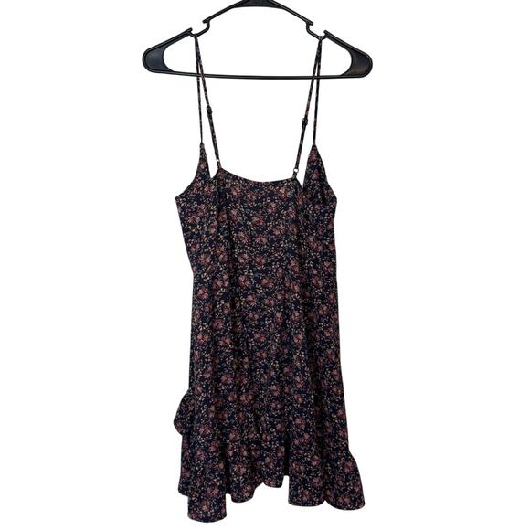 Free People All My Love Wrap Slip Floral Ruffle Mini Dress Size XS Boho Summer - Picture 2 of 6